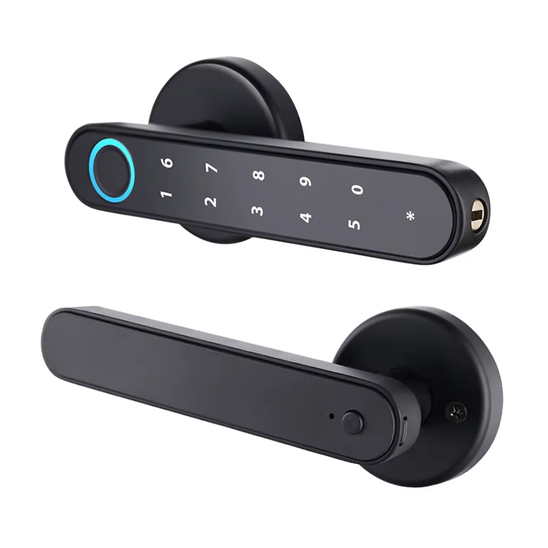 Tuya Smartlife APP Smart Fingerprint Password RFID Card Lock for Indoor Wooden Metal Door
