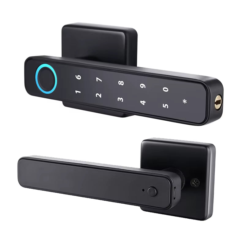 Tuya Smartlife APP Smart Fingerprint Password RFID Card Lock for Indoor Wooden Metal Door